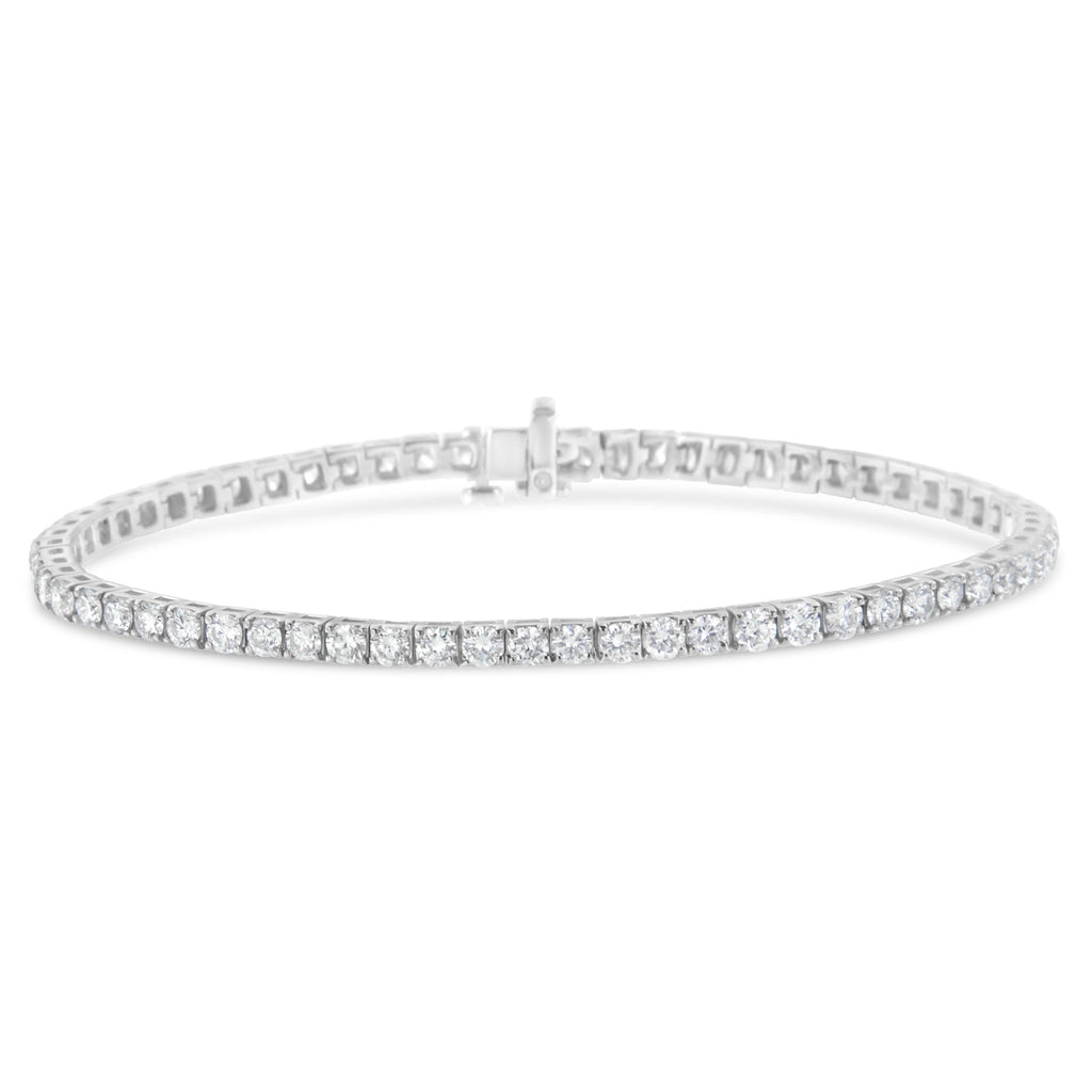 IGI Certified 5.0 Cttw Cut Diamond 14K White Gold Classic 7â€ Tennis Bracelet (H-I Color, I1-I2 Clarity)