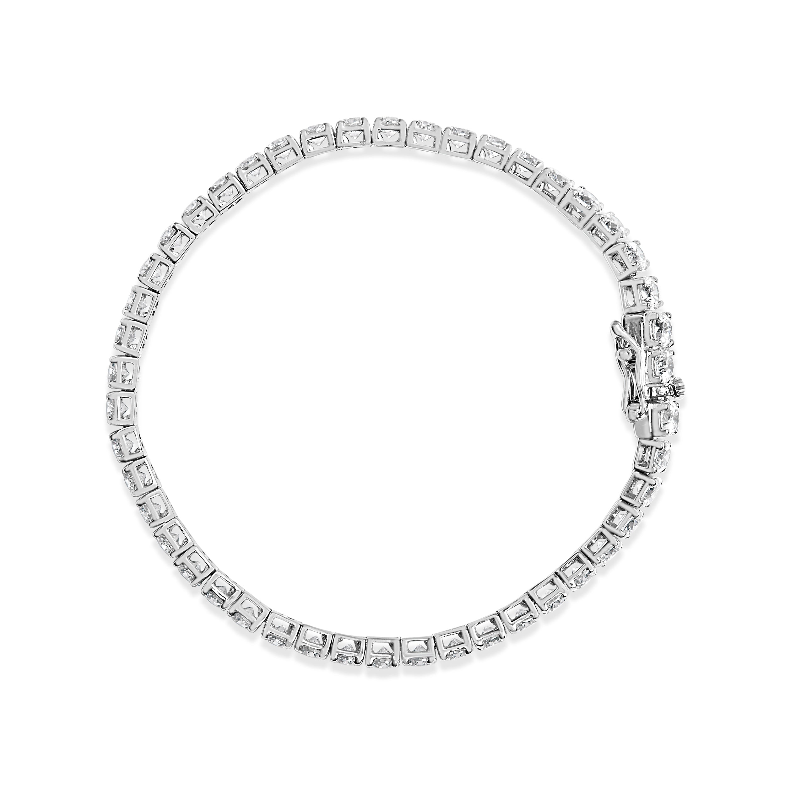 14K White Gold 2.00 Cttw Prong Set Lab Grown Round Diamond Classic Tennis Bracelet (F-G Color, VS2-SI1 Clarity) - 7.25"