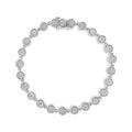 .925 Sterling Silver 2.0 Cttw Round Diamond Link Bracelet (G-H Color, I1-I2 Clarity) - 7.25"