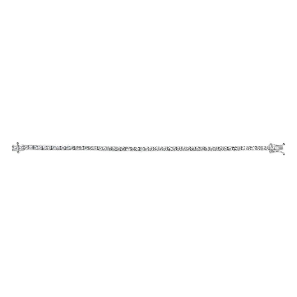 14K White Gold 5.0 Cttw Lab Grown Diamond Tennis Bracelet (F-G Color, VS1-VS2 Clarity) - 7.25" Inches