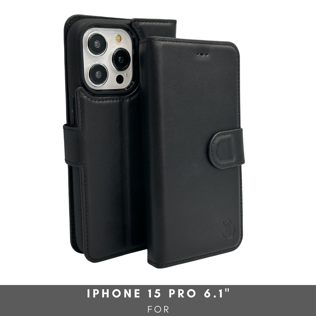 Vegas Premium Leather iPhone 15 Pro Wallet Case with MagSafe | Detachable RFID Blocking Luxury Wallet