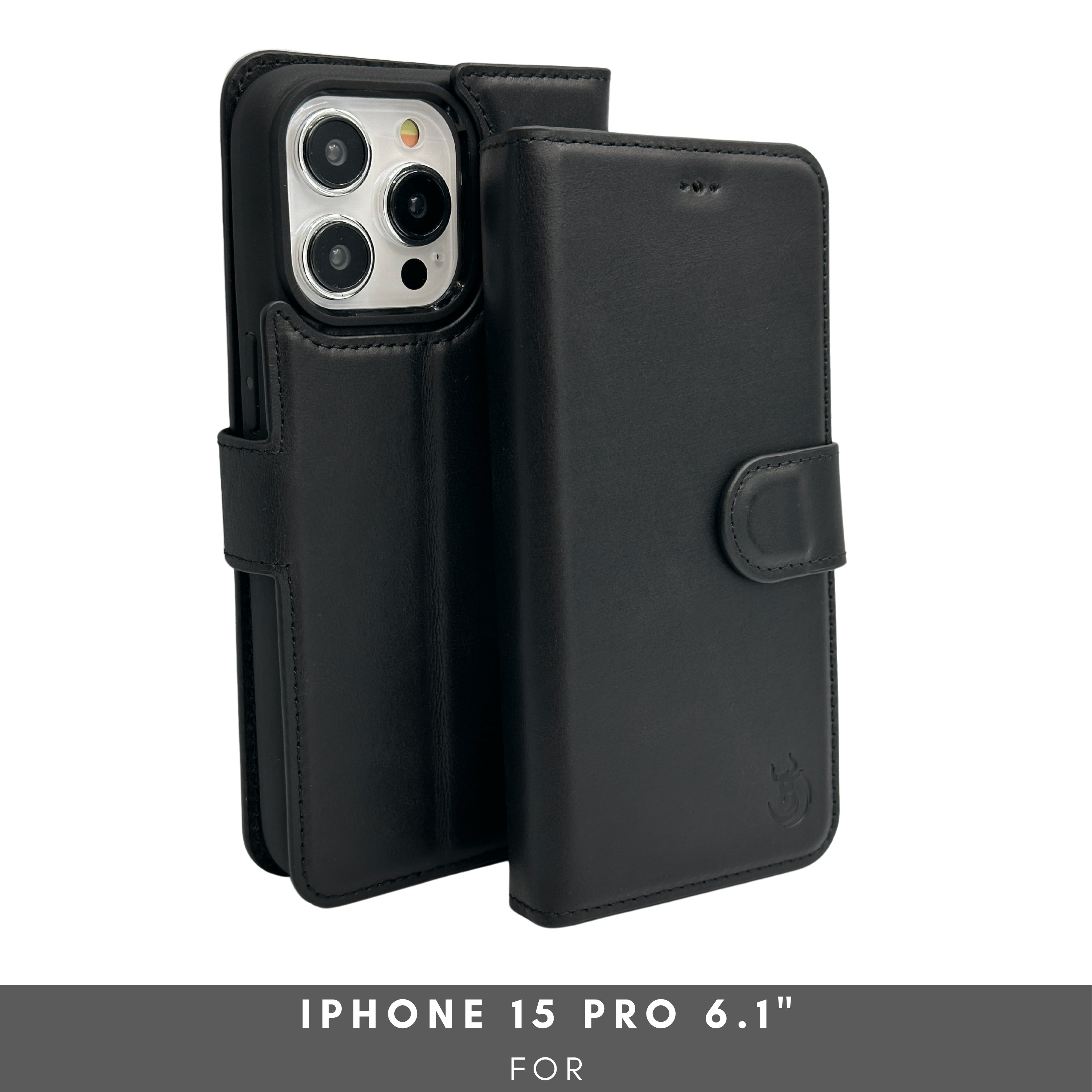 Vegas Premium Leather iPhone 15 Pro Wallet Case with MagSafe | Detachable RFID Blocking Luxury Wallet