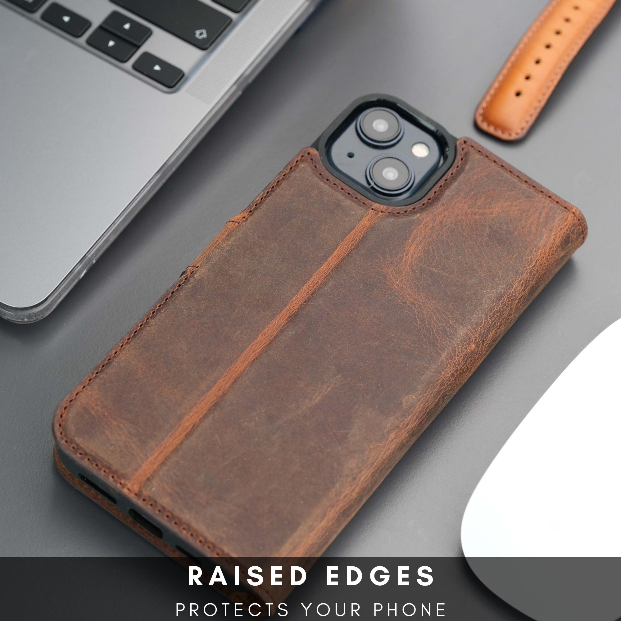 Casper Leather iPhone 14 Plus Wallet Case | MagSafe
