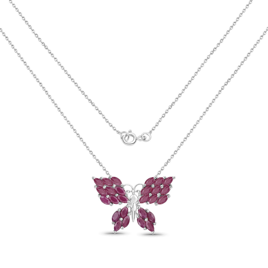 3.12 Carat Genuine Ruby .925 Sterling Silver Pendant