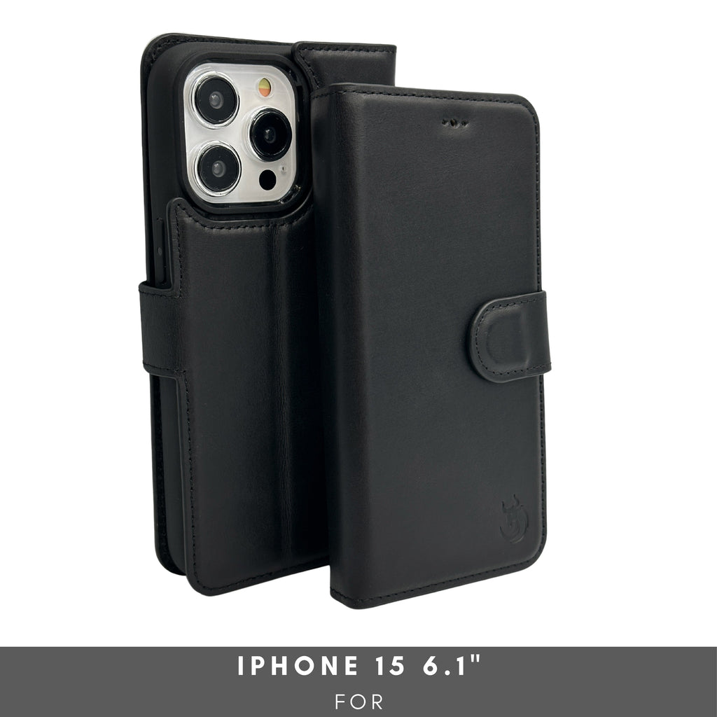 Vegas Premium Leather iPhone 15 Wallet Case with MagSafe | Detachable RFID Blocking Luxury Wallet