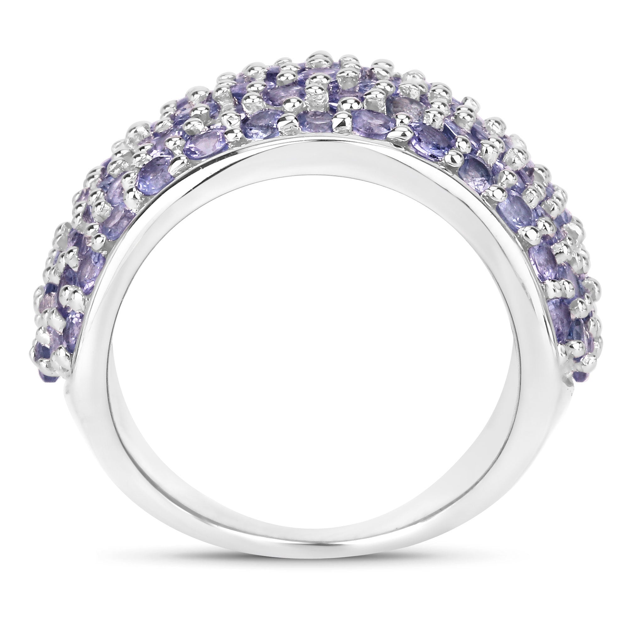 4.22 Carat Genuine Tanzanite .925 Sterling Silver Ring