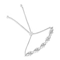 .925 Sterling Silver Diamond Accent Interlocking Infinity and Heart 4â€-10â€ Adjustable Bolo Tennis Bolo Bracelet (H-I Color, I2-I3 Clarity)