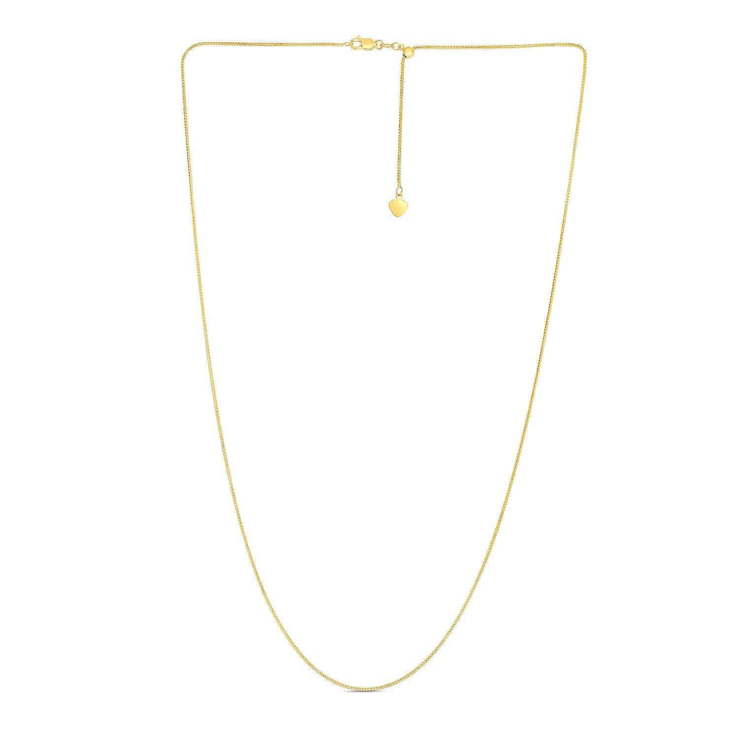 14k Yellow Gold Adjustable Franco Chain 0.9mm