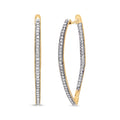 10k Yellow Gold Round Cut Diamond Earrings (1 cttw, I-J Color, I2-I3 Clarity)