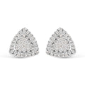 14K White Gold 1/2 cttw Trillion Shaped Diamond Stud Earrings (H-I Clarity, SI2-I1 Color)