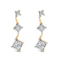 14K Yellow Gold 1 cttw Princess Cut Diamond Earrings (H-I, SI1-SI2)