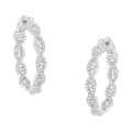 10K White Gold Diamond Hoop Earrings (1 1/2 cttw, H-I Color, I1-I2 Clarity)