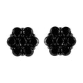 .925 Sterling Silver 1/4 Cttw Treated Yellow Diamond Floral Stud Earrings (Yellow Color, I1-I2 Clarity)