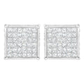 10K White Gold 2ct TDW Princess-Cut Composite Diamond Stud Earring (I-J ,I2-I3)