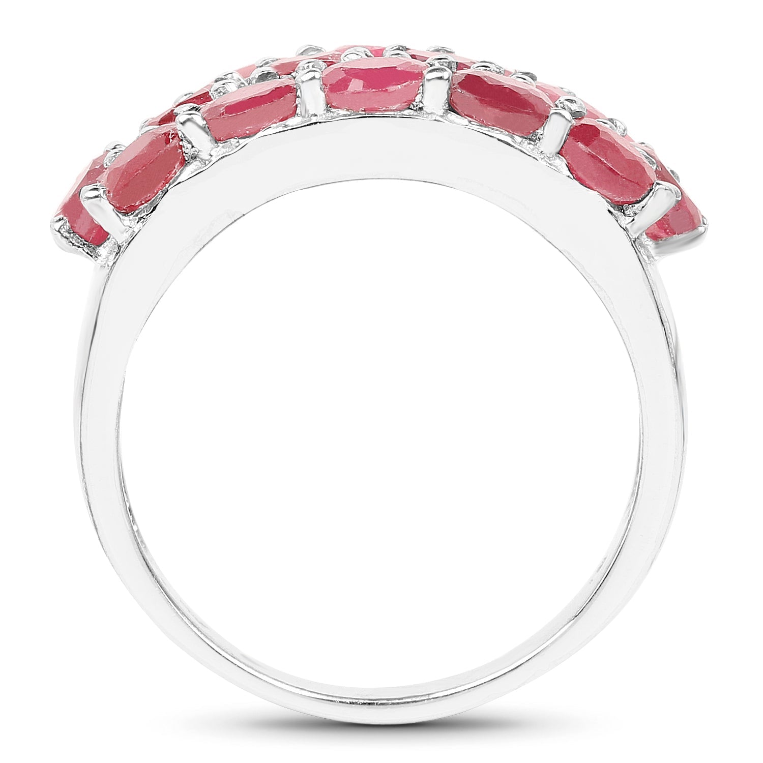 3.52 Carat Genuine Ruby .925 Sterling Silver Ring