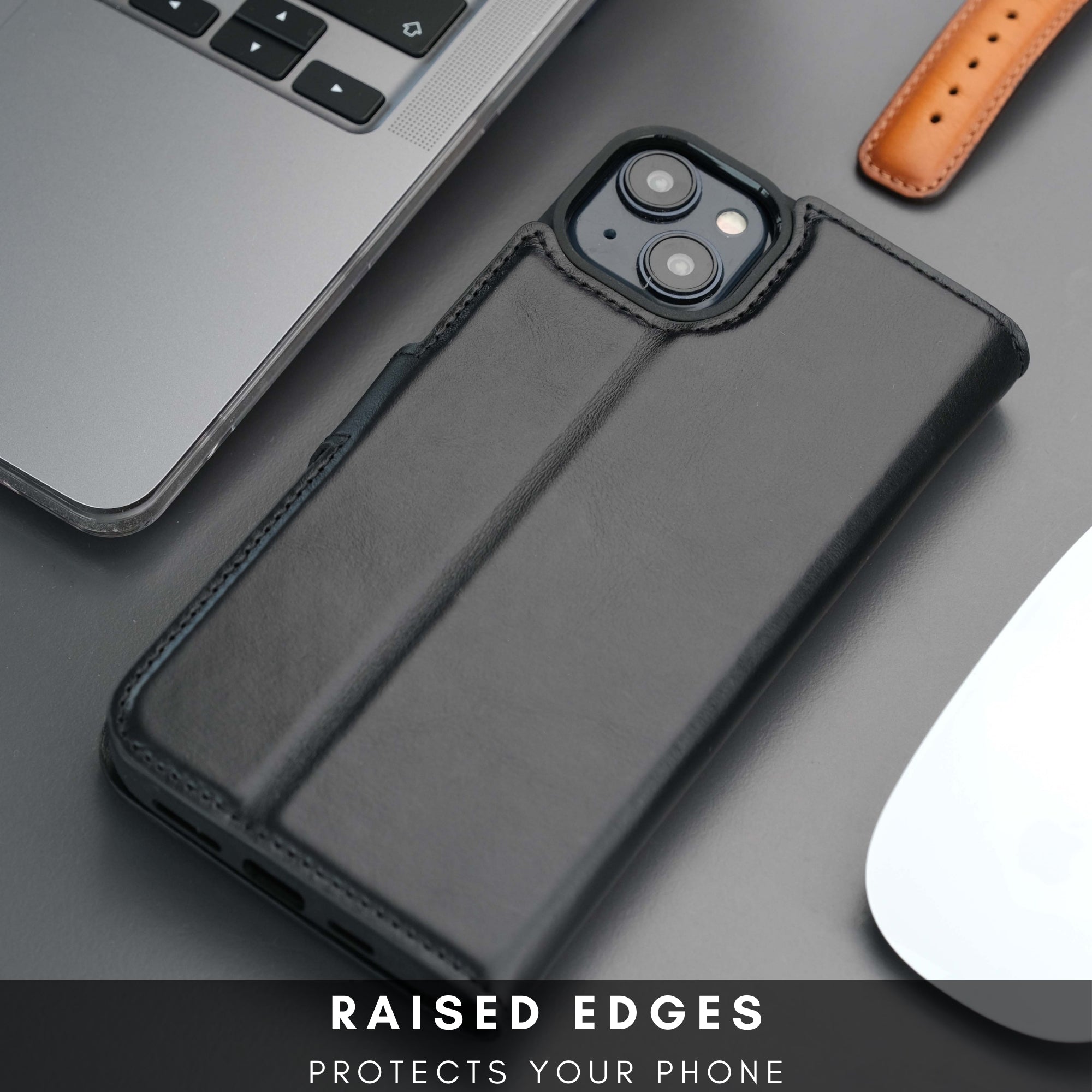 Casper Leather iPhone 15 Wallet Case | Detachable MagSafe Compatible RFID Protection