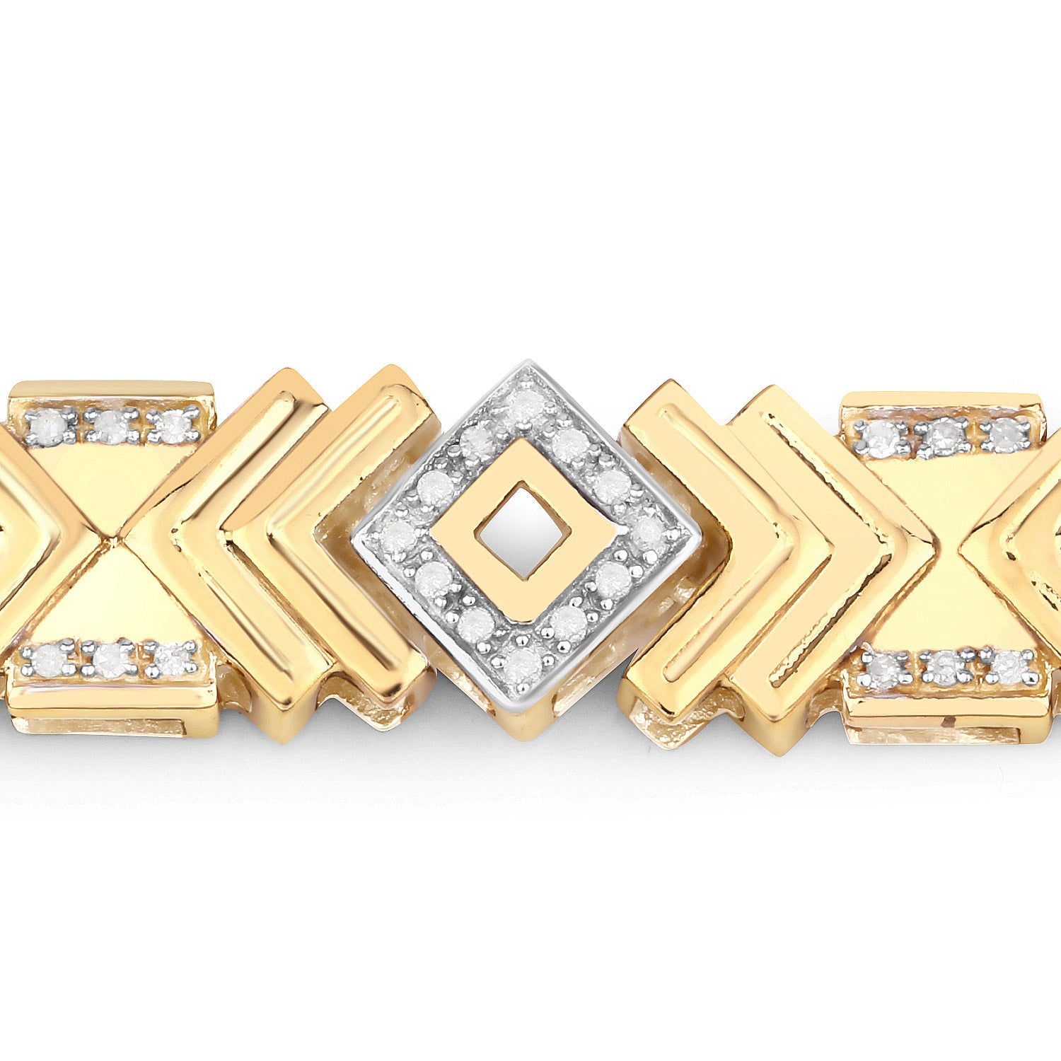 0.98 Carat Genuine White Diamond .925 Sterling Silver Bracelet