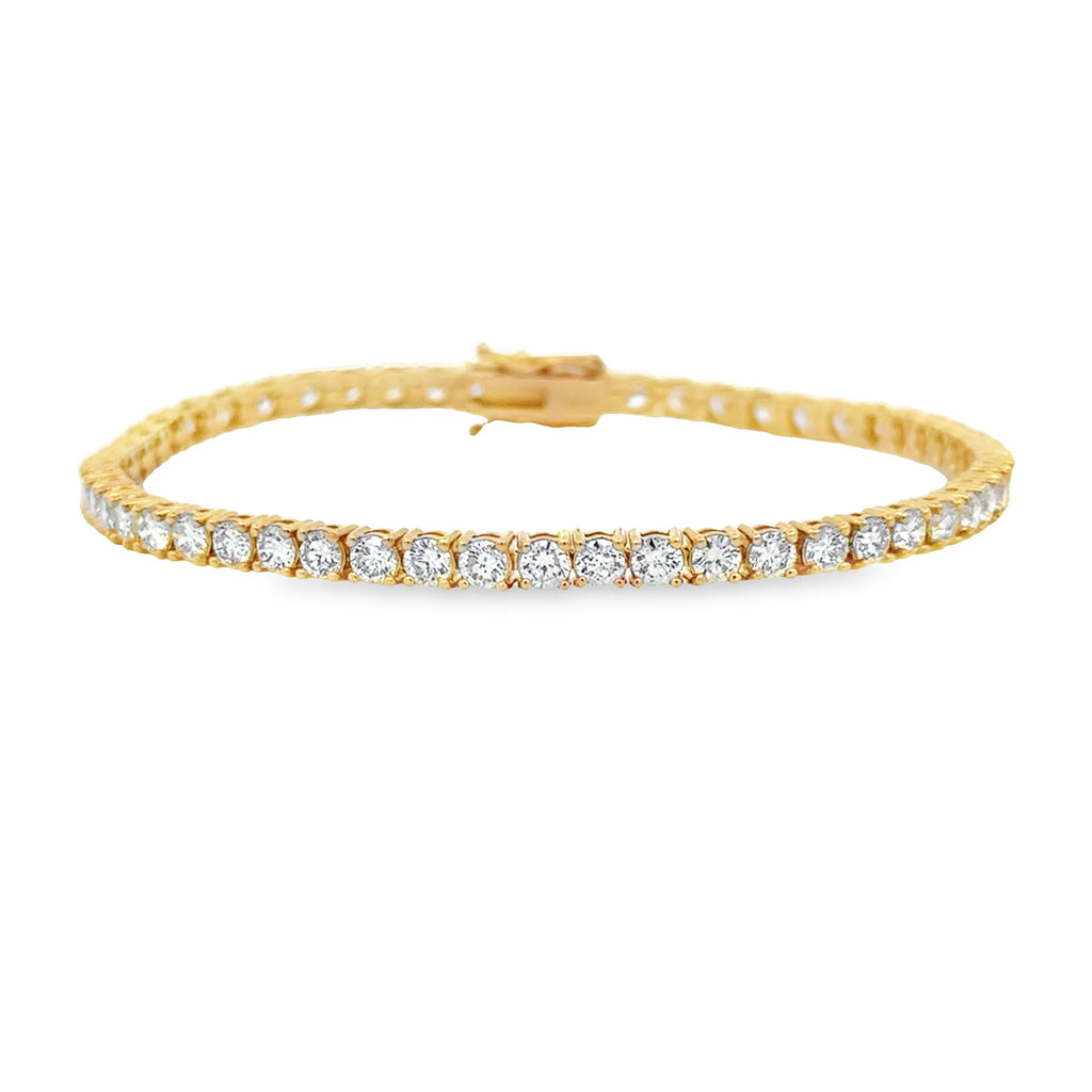 5.50ct Diamond Tennis Bracelet 18KT Yellow Gold
