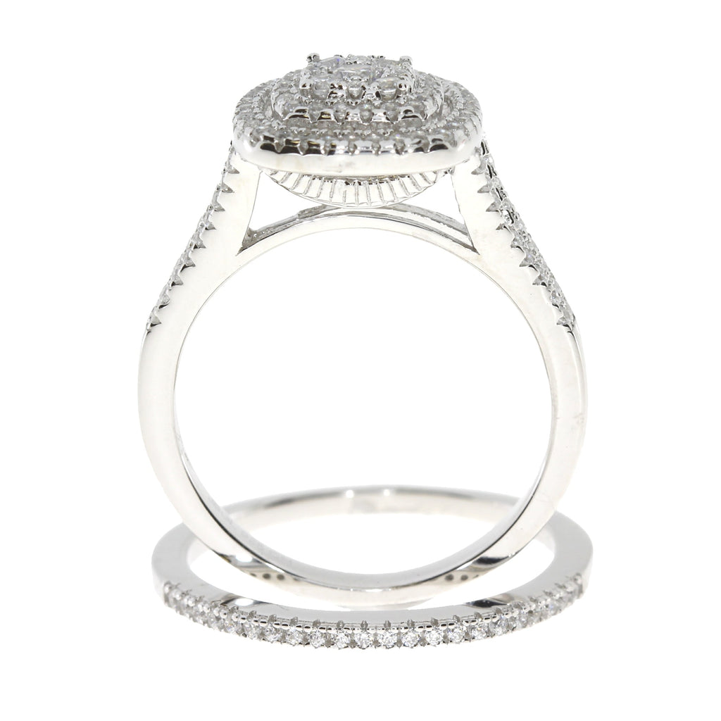Cubic Zirconium CZ SS Bridal Sterling Silver