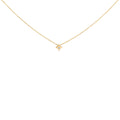 10K White Gold 1/10 Cttw Bezel Set Solitaire Princess Cut Diamond Kite Shaped Pendent Necklace - 18" Inches