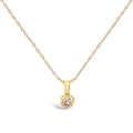 14K Yellow Gold Plated Silver 1/5 Cttw Diamond Openwork Pendant Necklace