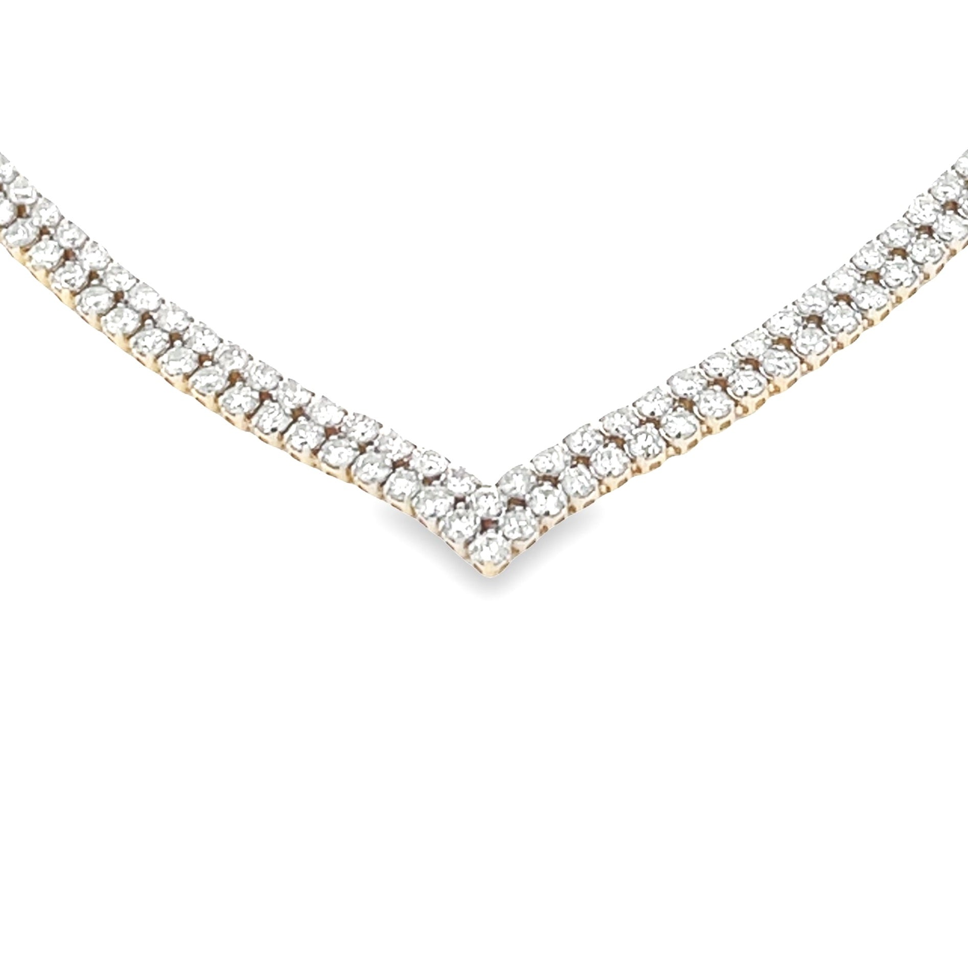 7.00ct Diamond Tennis Necklace 14KT Yellow Gold