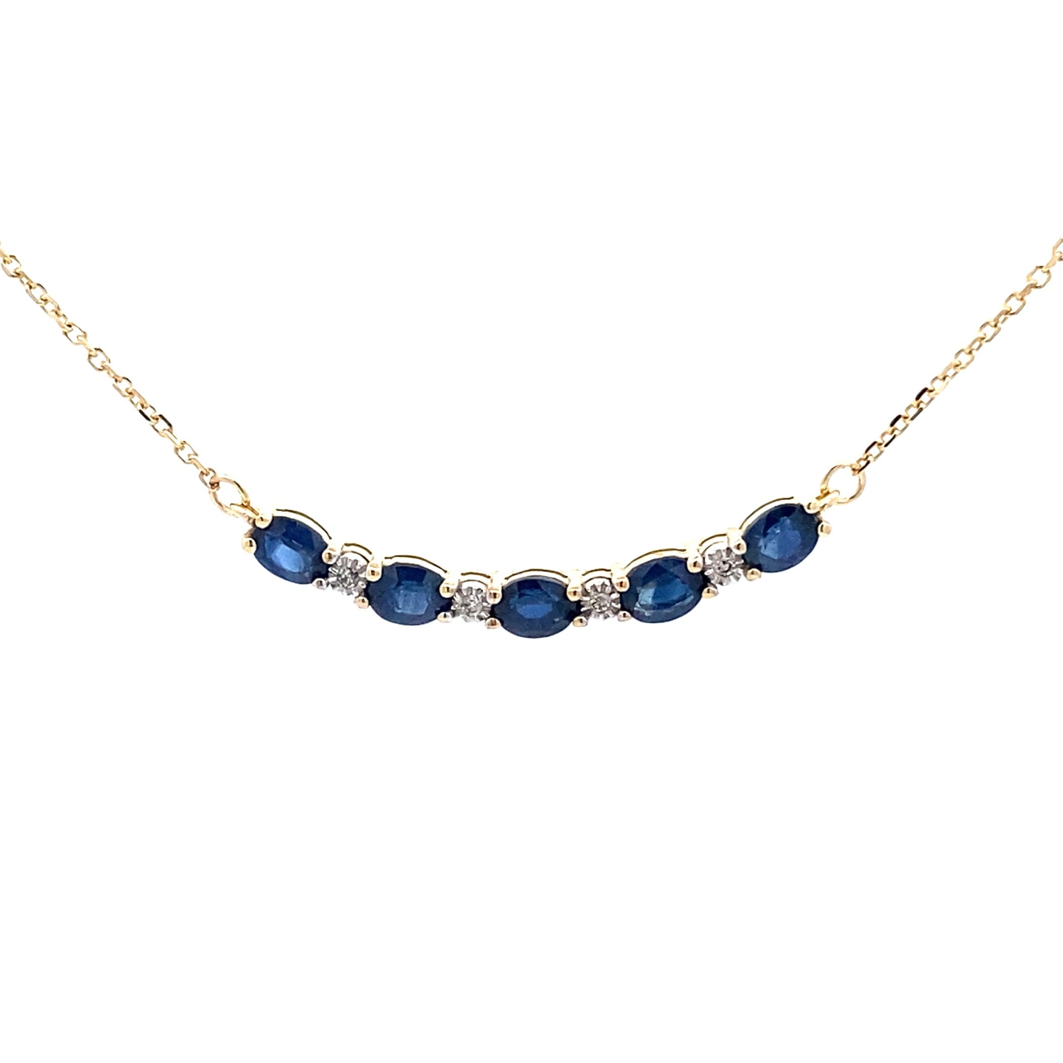 Sapphire Diamond Fashion Pendants 10KT Yellow Gold