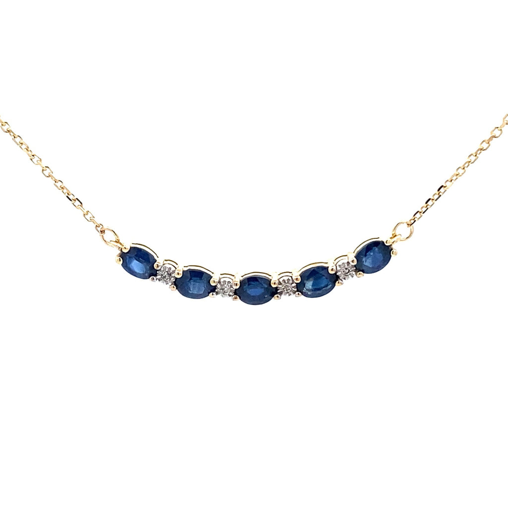 Sapphire Diamond Fashion Pendants 10KT Yellow Gold