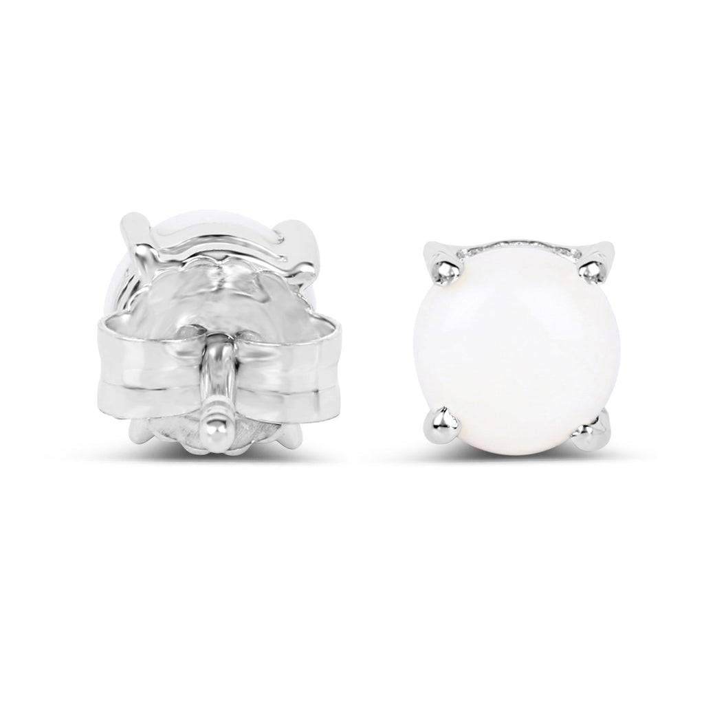 1.18 Carat Genuine Opal .925 Sterling Silver Earrings