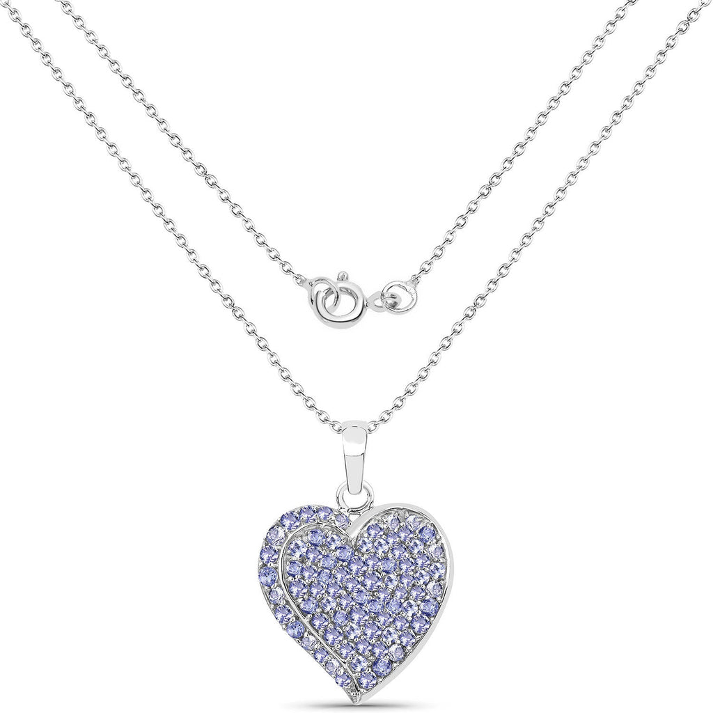 3.97 Carat Genuine Tanzanite .925 Sterling Silver Pendant