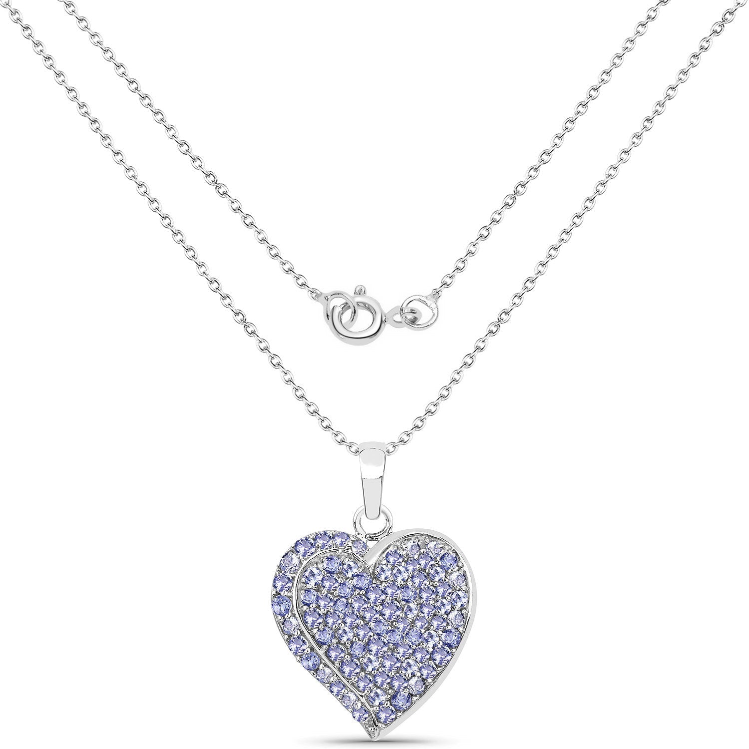 3.97 Carat Genuine Tanzanite .925 Sterling Silver Pendant