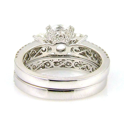1.05ct Engagement Ring Set 18KT White Gold