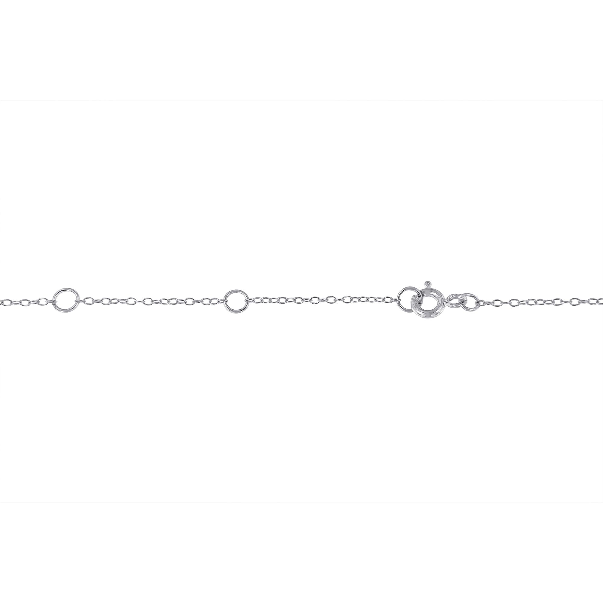 Sterling Silver Treated Diamond By Yard Necklace (3/4 cttw, Blue Color, I2-I3 Clarity)