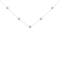 Sterling Silver Diamond Station Necklace (1/2 cttw, I-J Color, I1-I2 Clarity)