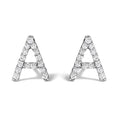 10K White Gold 1/10 Cttw Diamond Initial â€œAâ€ Stud Earring
