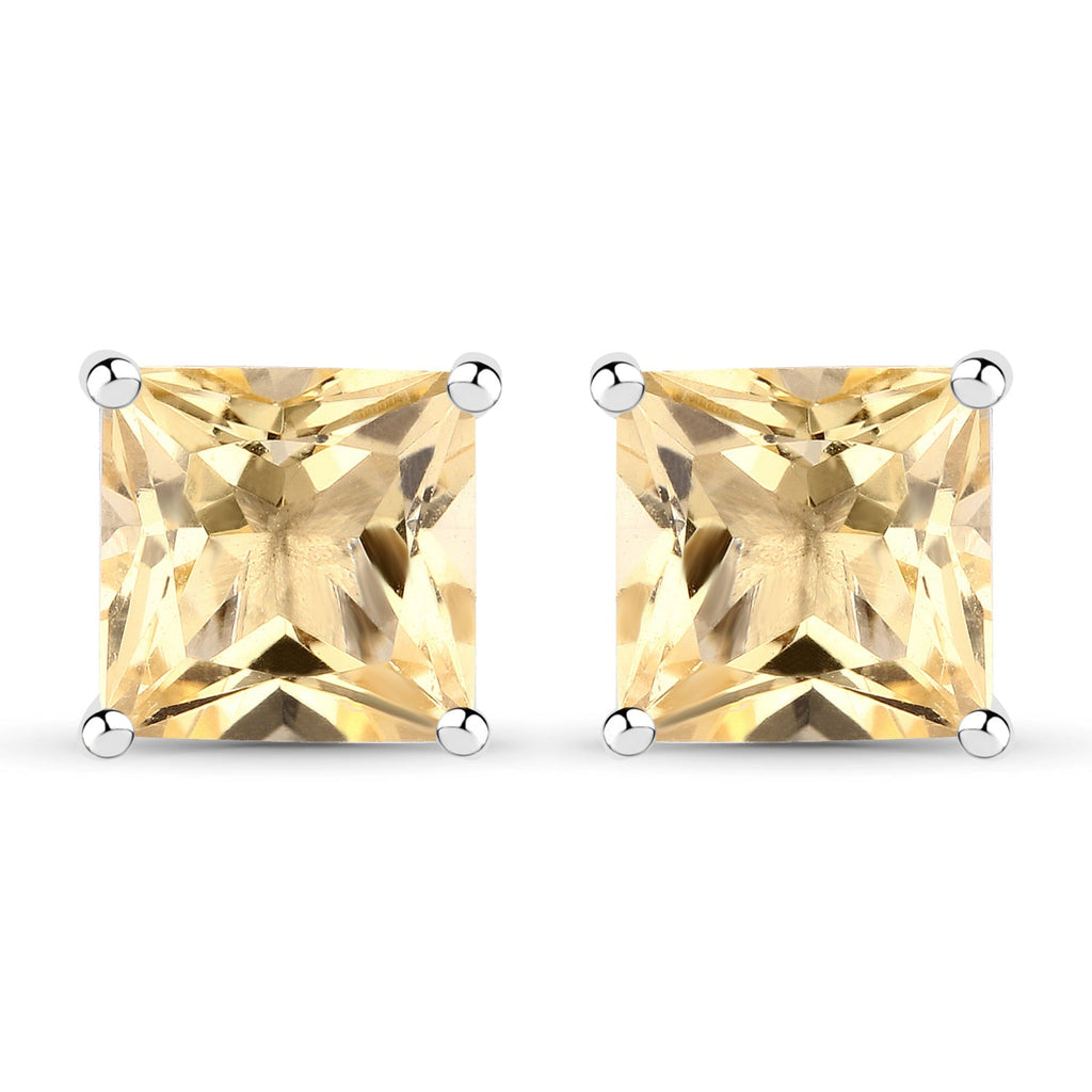 3.06 Carat Genuine Citrine .925 Sterling Silver Earrings