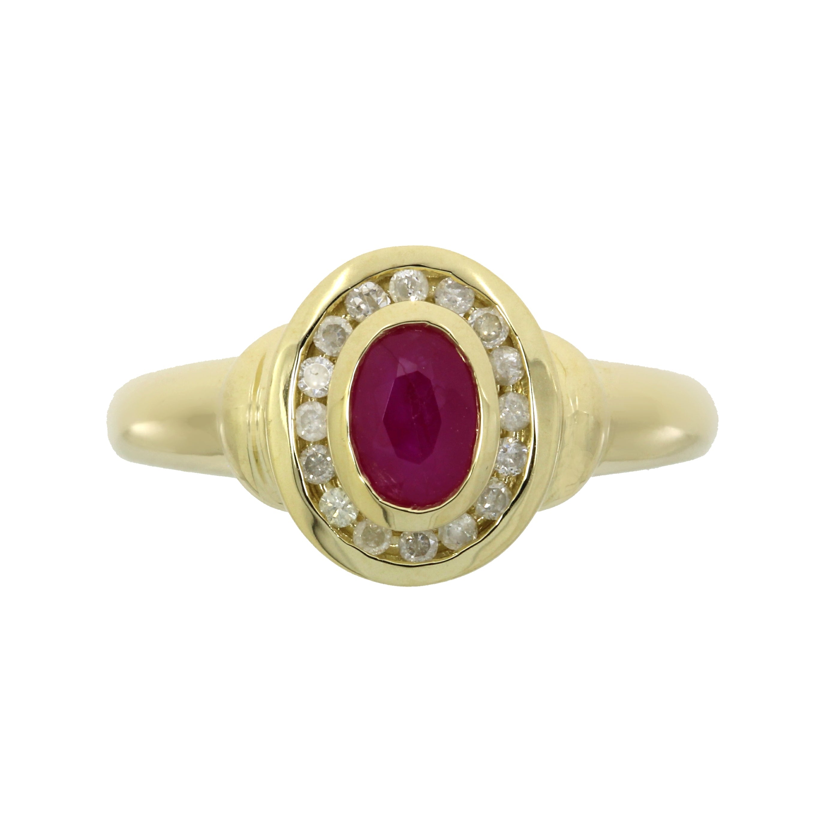 .70ct Ruby Diamond Ring 10KT Yellow Gold