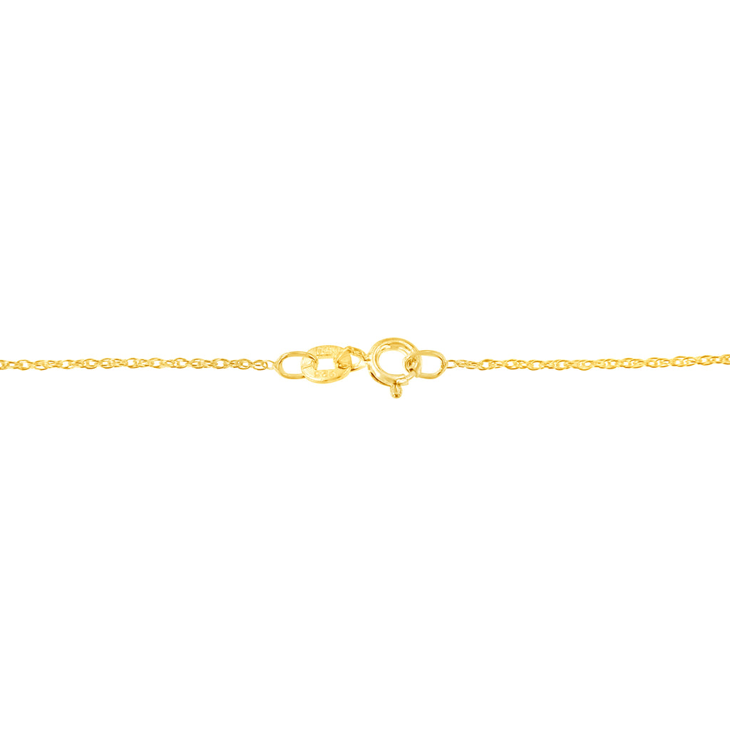 10K Yellow Gold 1/4 cttw Prong Set Round-Cut Diamond Open Heart 18" Pendant Necklace (K-L Color, I1-I2 Clarity)