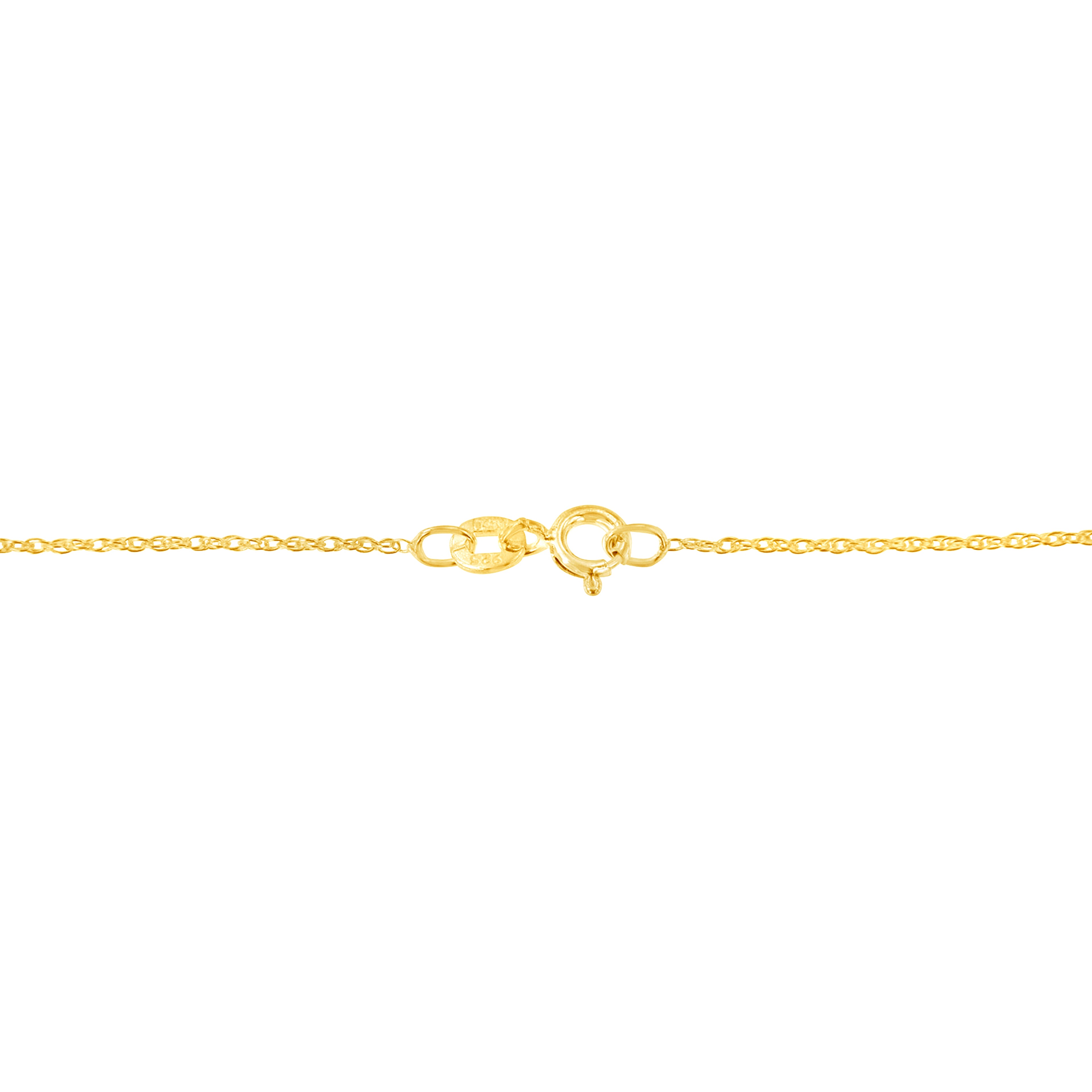 10K Yellow Gold 1/4 cttw Prong Set Round-Cut Diamond Open Heart 18" Pendant Necklace (K-L Color, I1-I2 Clarity)