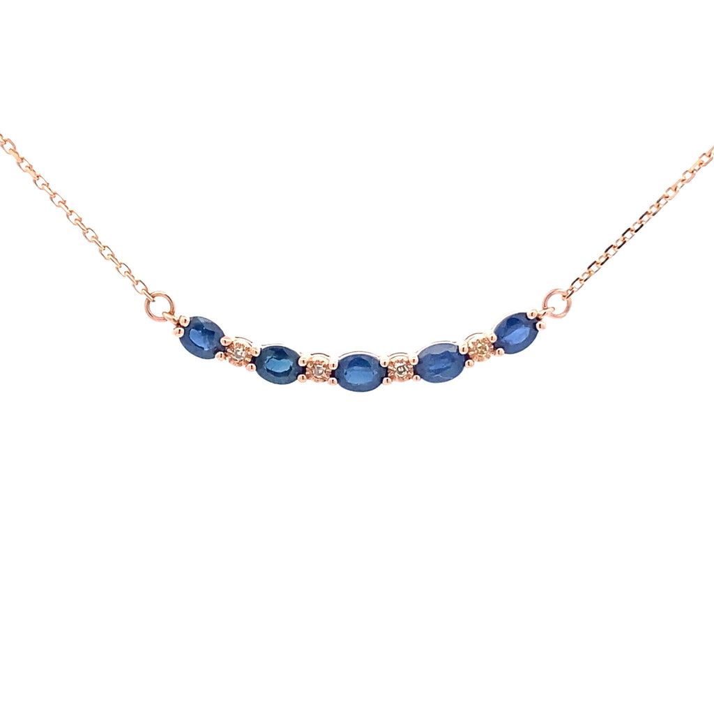 .73ct Sapphire Diamond Fashion Pendants 10KT Rose Gold