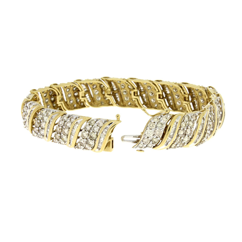 10.00ct Diamond Tennis Bracelet 10KT Yellow Gold
