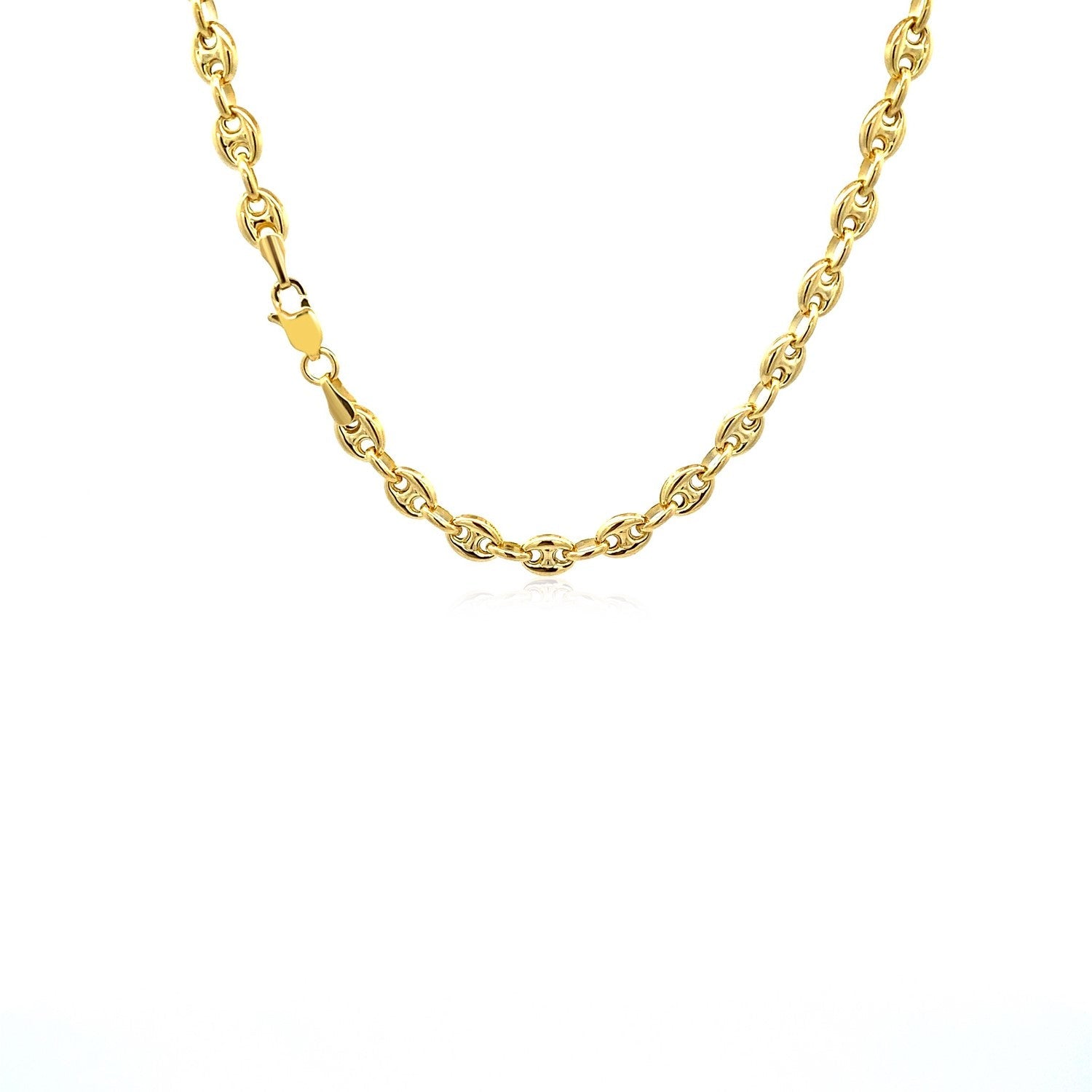 4.7mm 14k Yellow Gold Puffed Mariner Link Chain