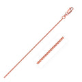 14k Rose Gold Diamond Cut Round Wheat Chain 1.1mm