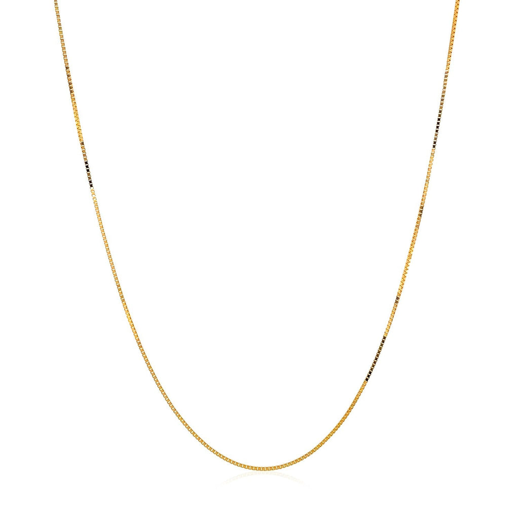 14k Yellow Gold Classic Box Chain 0.45mm
