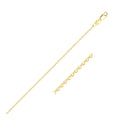 14k Yellow Gold Diamond Cut Cable Link Chain 1.1mm