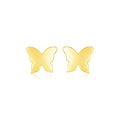 14k Yellow Gold Polished Butterfly Earrings