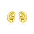 14k Yellow Gold Polished Knot Earrings
