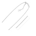 Sterling Silver 1.5mm Adjustable Rope Chain