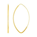 14k Yellow Gold Polished Long Marquise Motif Earrings