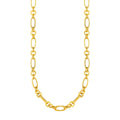 14k Yellow Gold Twisted and Polished Link Necklace